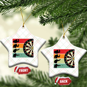 Funny Bigfoot Dart Player Crytid Sunset Retro Vintage Ceramic Ornament Dartist Gift TS12 Print Your Wear