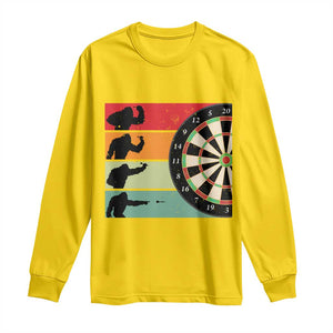 Funny Bigfoot Dart Player Crytid Sunset Retro Vintage Long Sleeve Shirt Dartist Gift TS12 Daisy Print Your Wear