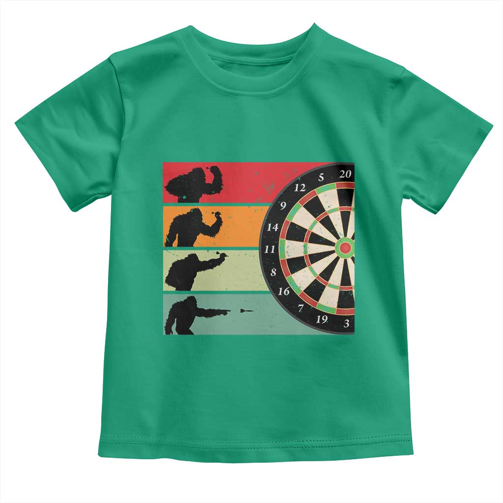 Funny Bigfoot Dart Player Crytid Sunset Retro Vintage Toddler T Shirt Dartist Gift TS12 Irish Green Print Your Wear