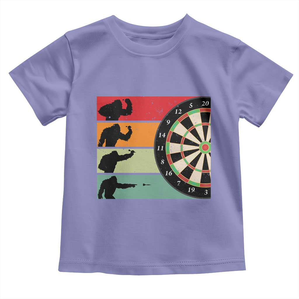Funny Bigfoot Dart Player Crytid Sunset Retro Vintage Toddler T Shirt Dartist Gift TS12 Violet Print Your Wear