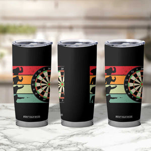 Funny Bigfoot Dart Player Crytid Sunset Retro Vintage Tumbler Cup Dartist Gift TS12 Print Your Wear