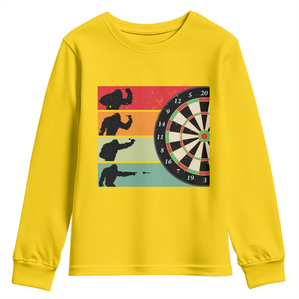 Funny Bigfoot Dart Player Crytid Sunset Retro Vintage Youth Sweatshirt Dartist Gift TS12 Daisy Print Your Wear