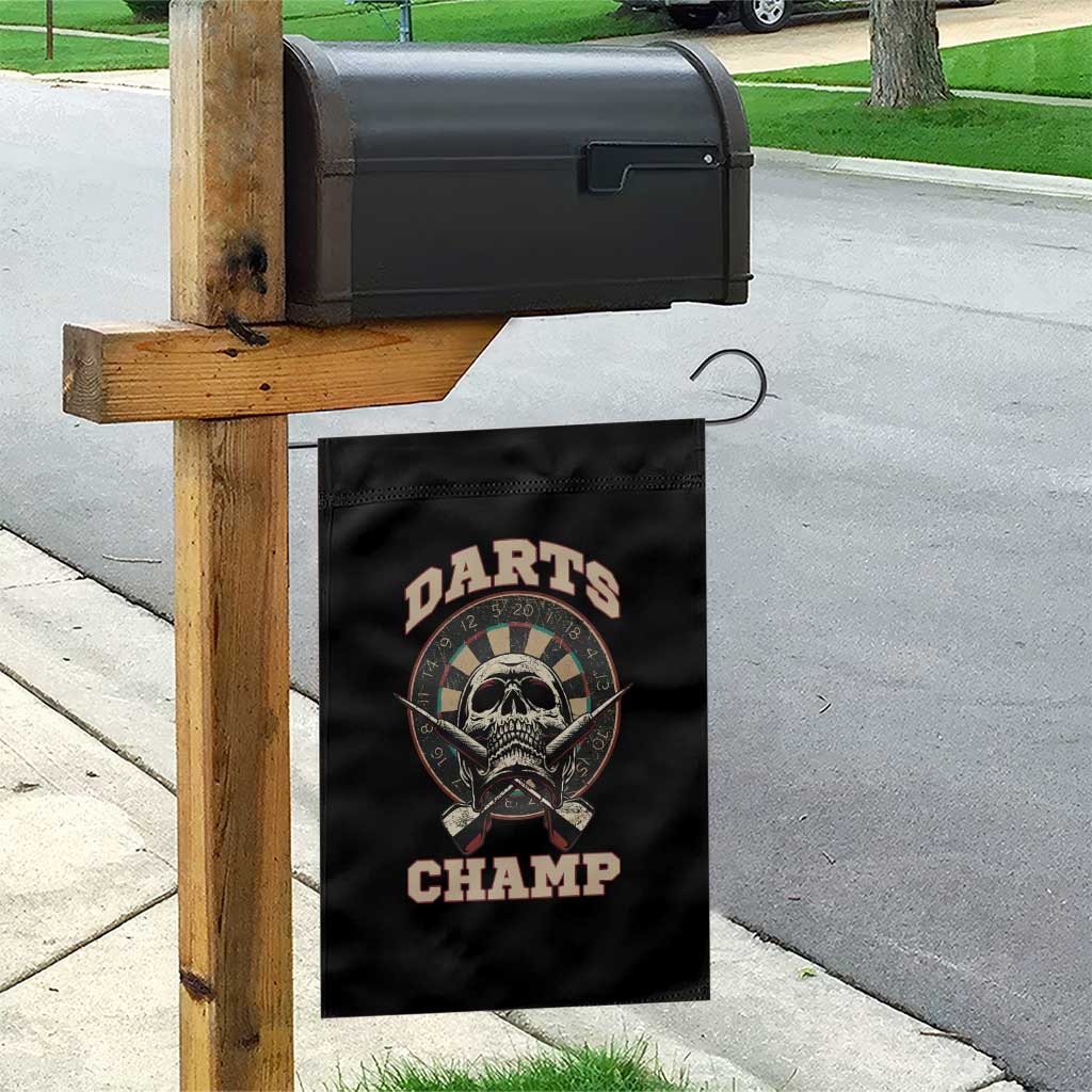 Darts Player Champion Garden Flag Skull Dartboard Retro Style TS12 Print Your Wear