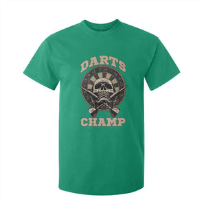 Darts Player Champion T Shirt For Kid Skull Dartboard Retro Style TS12 Irish Green Print Your Wear