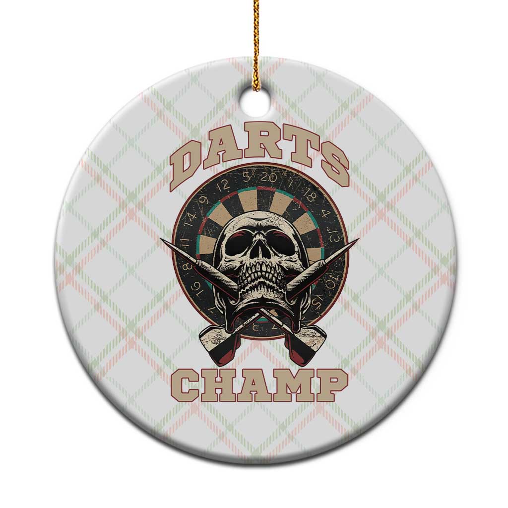 Darts Player Champion Ceramic Ornament Skull Dartboard Retro Style TS12 1pc Christmas Plaid Print Your Wear