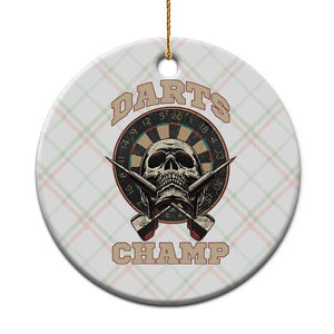 Darts Player Champion Ceramic Ornament Skull Dartboard Retro Style TS12 1pc Christmas Plaid Print Your Wear