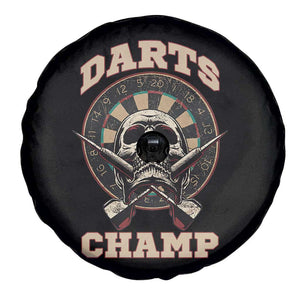 Darts Player Champion Spare Tire Cover Skull Dartboard Retro Style TS12 Print Your Wear