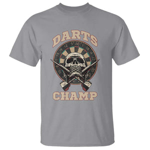 Darts Player Champion T Shirt Skull Dartboard Retro Style TS12 Sport Gray Print Your Wear