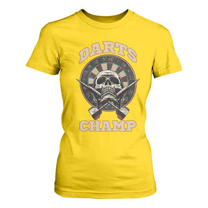 Darts Player Champion T Shirt For Women Skull Dartboard Retro Style TS12 Daisy Print Your Wear