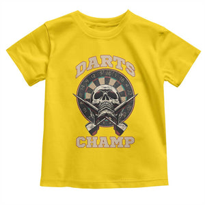 Darts Player Champion Toddler T Shirt Skull Dartboard Retro Style TS12 Daisy Print Your Wear