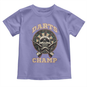 Darts Player Champion Toddler T Shirt Skull Dartboard Retro Style TS12 Violet Print Your Wear