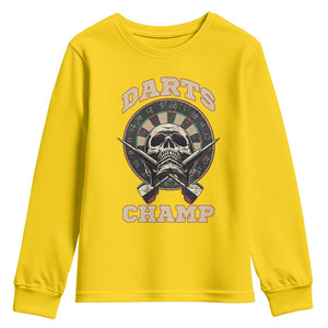 Darts Player Champion Youth Sweatshirt Skull Dartboard Retro Style TS12 Daisy Print Your Wear