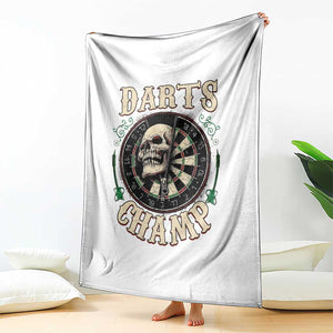 Skull Dartboard Retro Vintage Throw Blanket Darts Player Champion Gift TS12 Print Your Wear