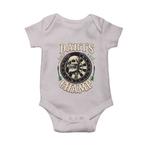 Skull Dartboard Retro Vintage Baby Onesie Darts Player Champion Gift TS12 Ice Gray Print Your Wear