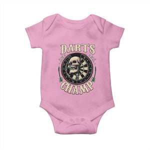 Skull Dartboard Retro Vintage Baby Onesie Darts Player Champion Gift TS12 Light Pink Print Your Wear