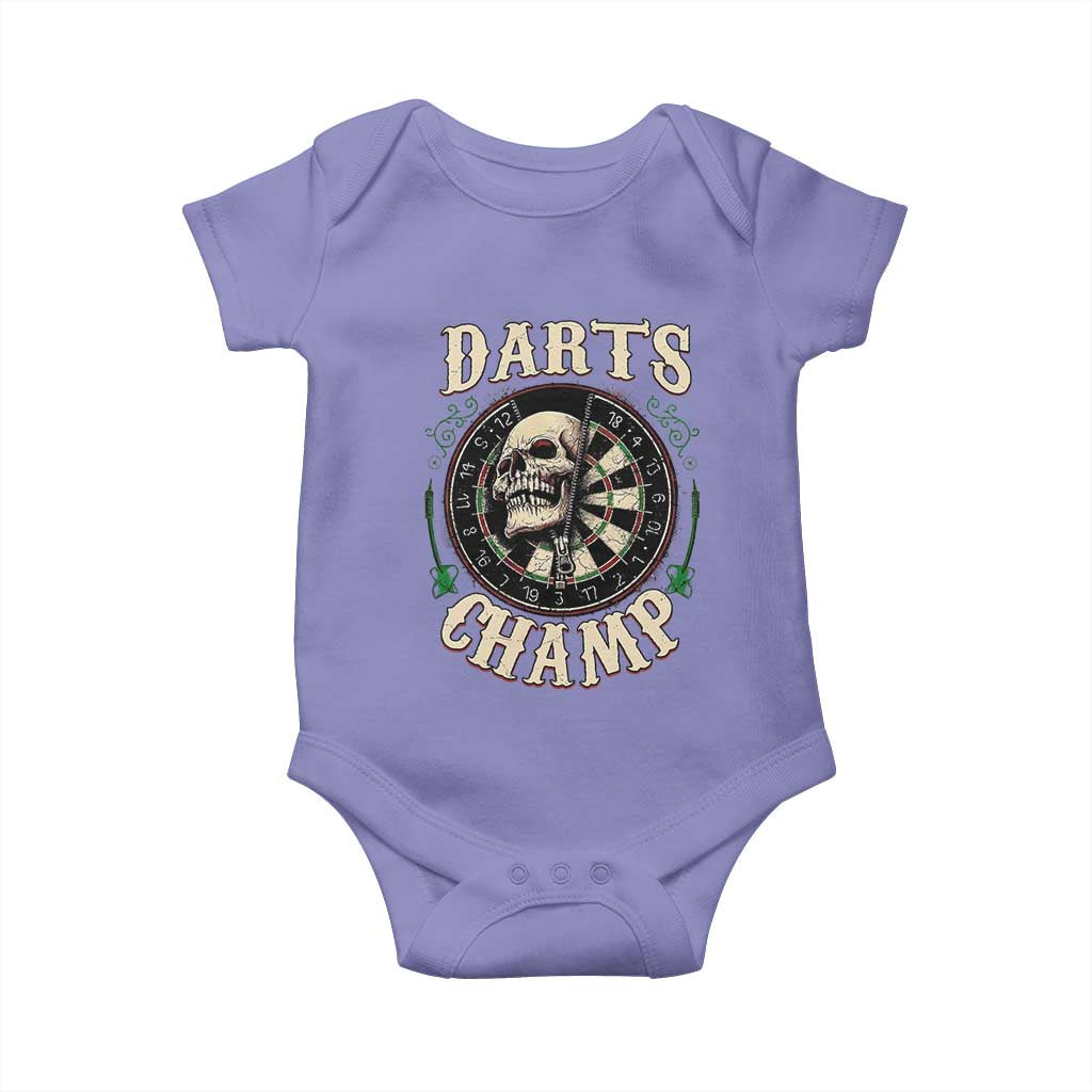 Skull Dartboard Retro Vintage Baby Onesie Darts Player Champion Gift TS12 Violet Print Your Wear