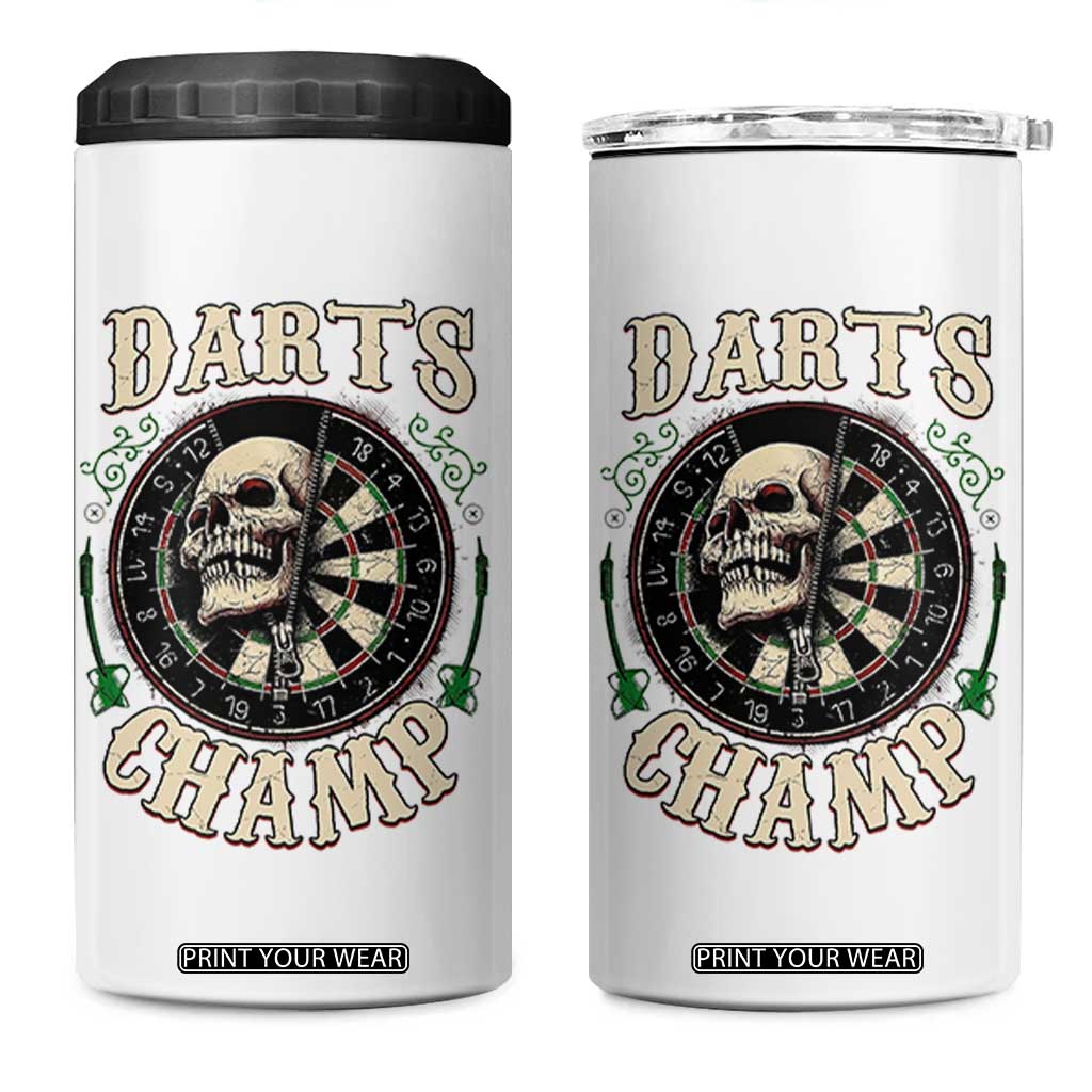Skull Dartboard Retro Vintage 4 in 1 Can Cooler Tumbler Darts Player Champion Gift TS12 One Size: 16 oz White Print Your Wear