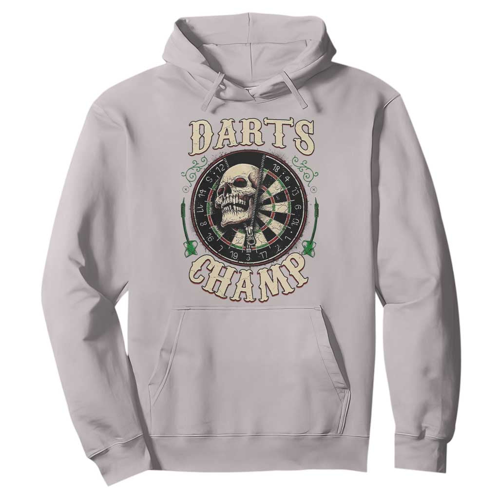 Skull Dartboard Retro Vintage Hoodie Darts Player Champion Gift TS12 Ice Gray Print Your Wear