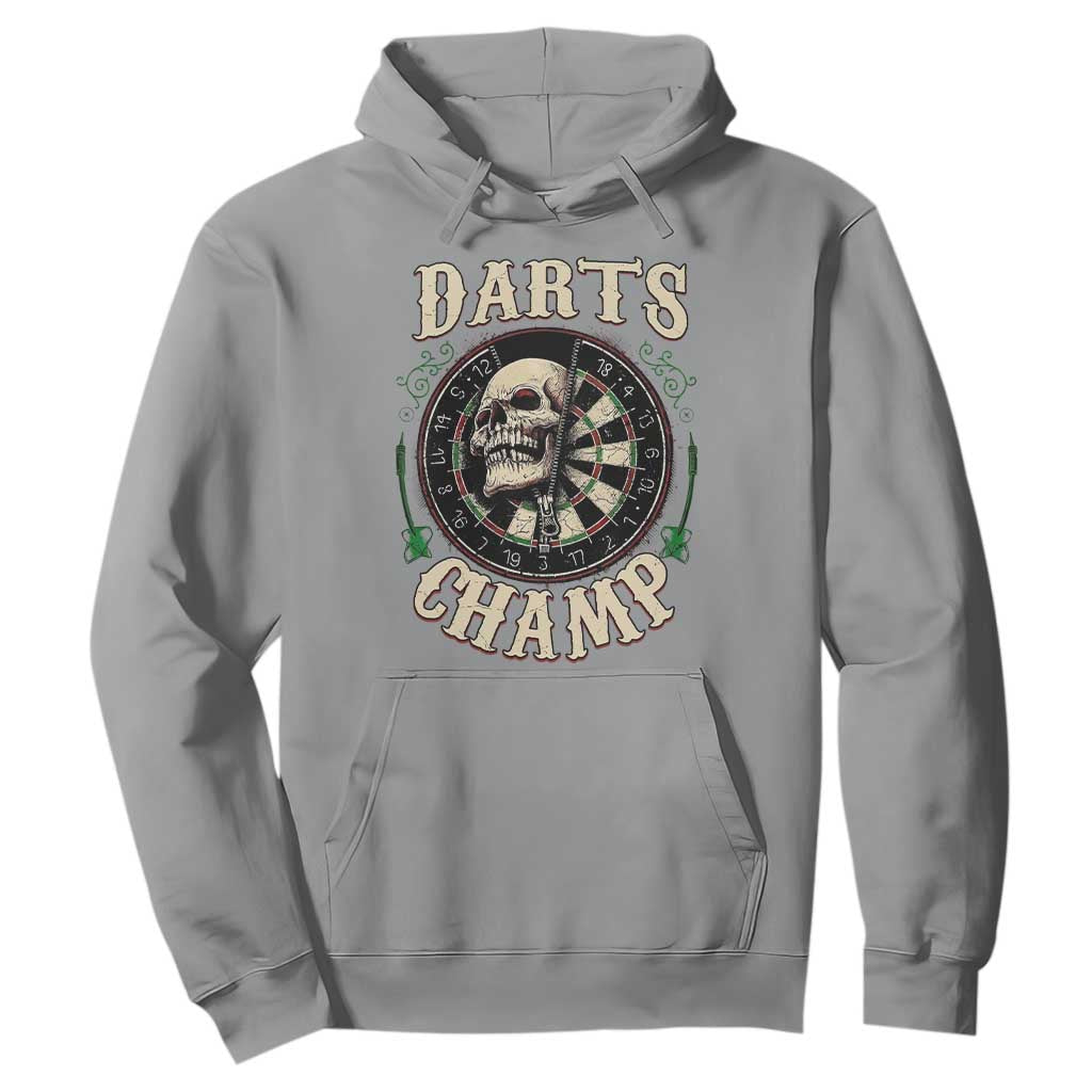Skull Dartboard Retro Vintage Hoodie Darts Player Champion Gift TS12 Sport Gray Print Your Wear