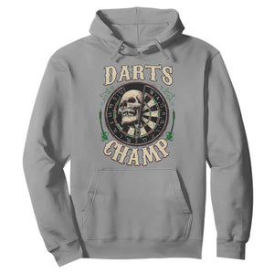 Skull Dartboard Retro Vintage Hoodie Darts Player Champion Gift TS12 Sport Gray Print Your Wear