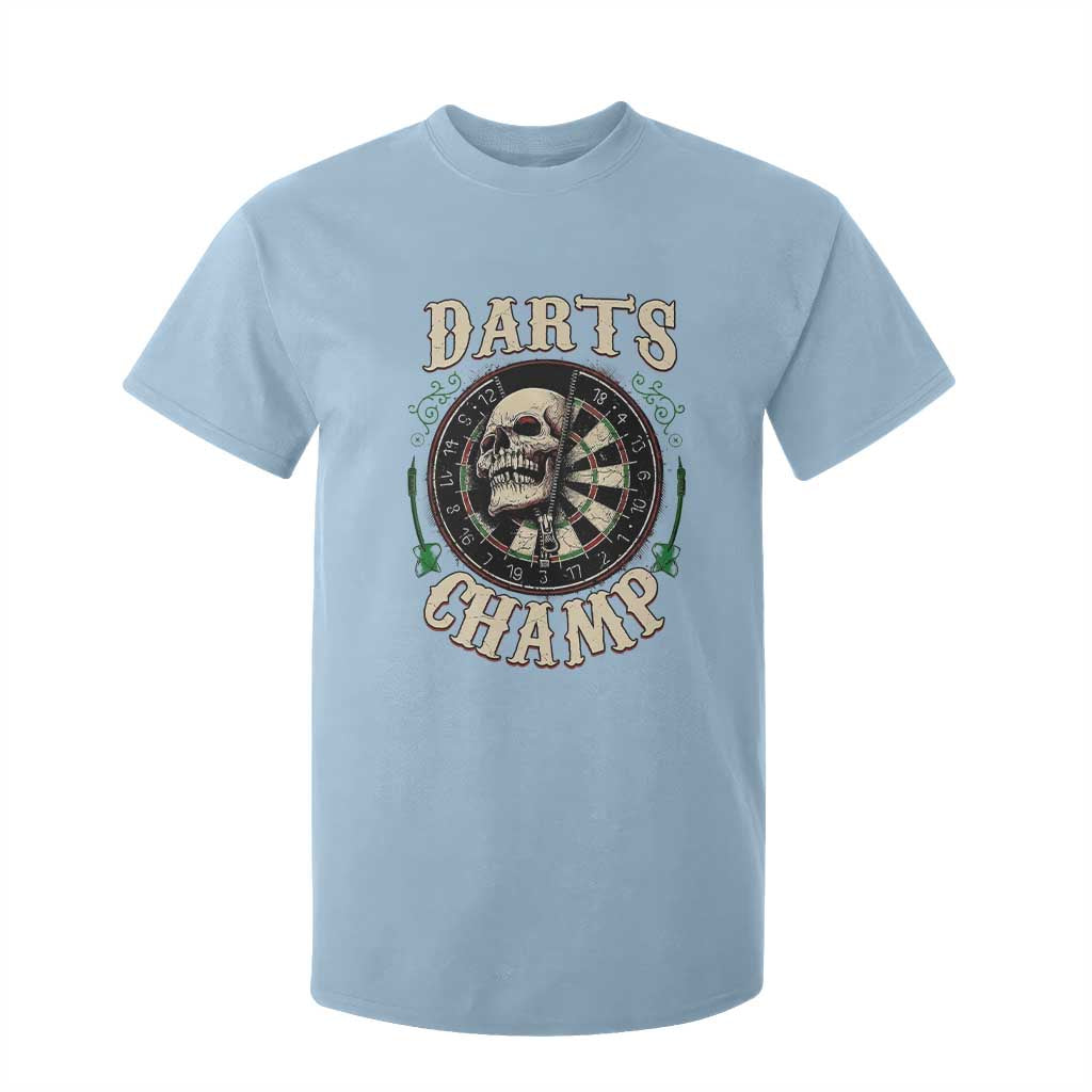Skull Dartboard Retro Vintage T Shirt For Kid Darts Player Champion Gift TS12 Light Blue Print Your Wear