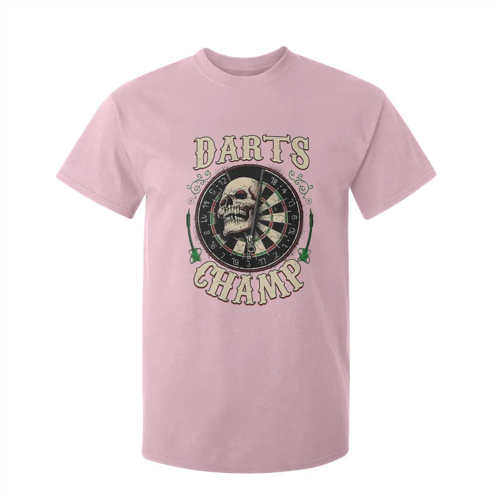 Skull Dartboard Retro Vintage T Shirt For Kid Darts Player Champion Gift TS12 Light Pink Print Your Wear
