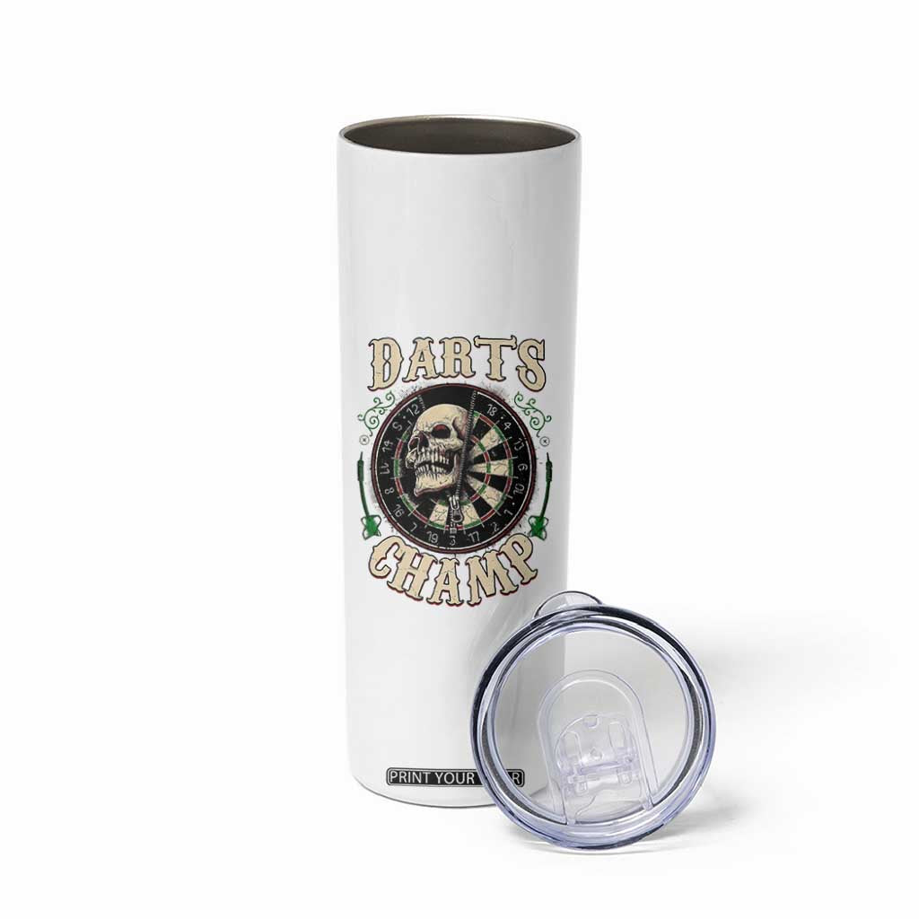 Skull Dartboard Retro Vintage Skinny Tumbler Darts Player Champion Gift TS12 Print Your Wear