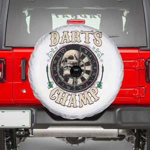 Skull Dartboard Retro Vintage Spare Tire Cover Darts Player Champion Gift TS12 White Print Your Wear