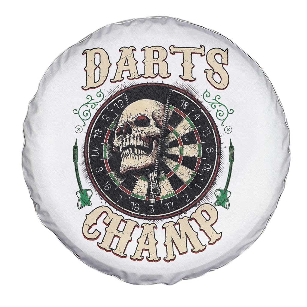 Skull Dartboard Retro Vintage Spare Tire Cover Darts Player Champion Gift TS12 Print Your Wear