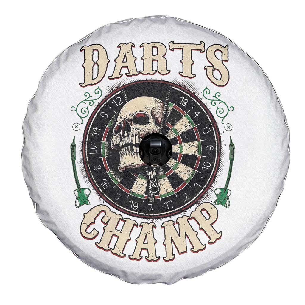 Skull Dartboard Retro Vintage Spare Tire Cover Darts Player Champion Gift TS12 Print Your Wear