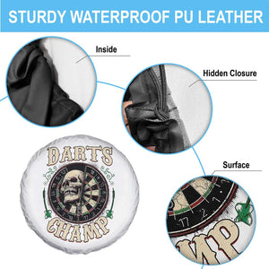 Skull Dartboard Retro Vintage Spare Tire Cover Darts Player Champion Gift TS12 Print Your Wear