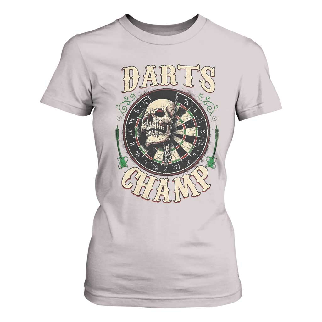 Skull Dartboard Retro Vintage T Shirt For Women Darts Player Champion Gift TS12 Ice Gray Print Your Wear