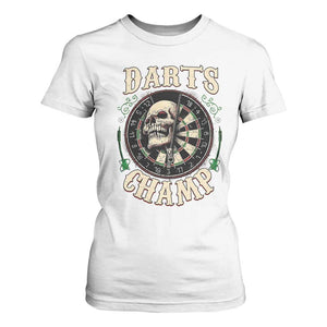 Skull Dartboard Retro Vintage T Shirt For Women Darts Player Champion Gift TS12 White Print Your Wear