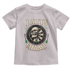 Skull Dartboard Retro Vintage Toddler T Shirt Darts Player Champion Gift TS12 Ice Gray Print Your Wear