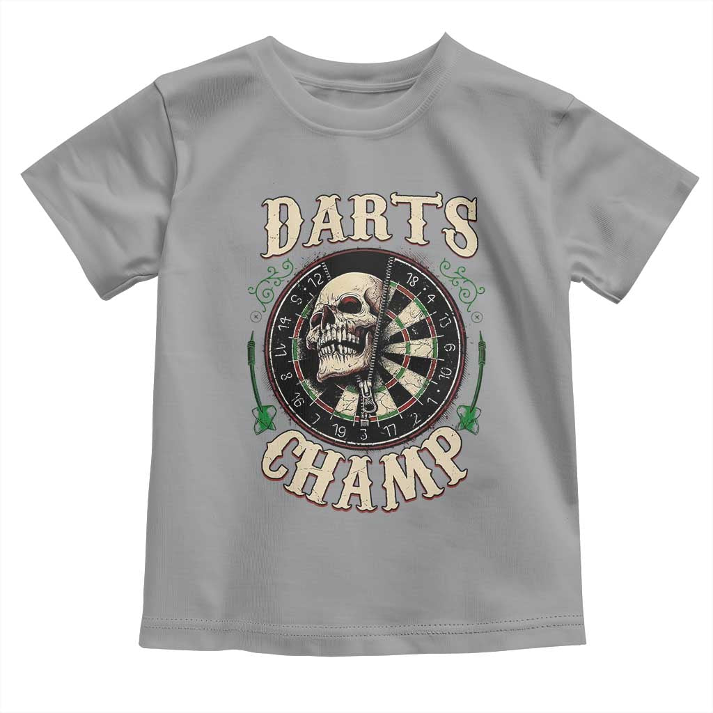 Skull Dartboard Retro Vintage Toddler T Shirt Darts Player Champion Gift TS12 Sport Gray Print Your Wear