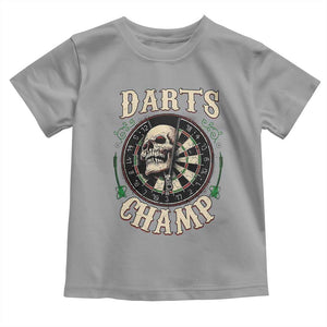Skull Dartboard Retro Vintage Toddler T Shirt Darts Player Champion Gift TS12 Sport Gray Print Your Wear