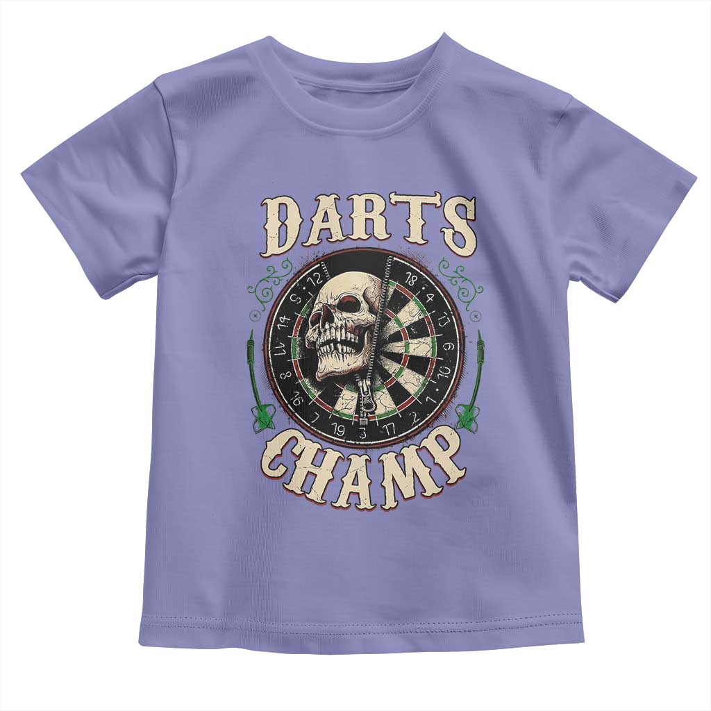 Skull Dartboard Retro Vintage Toddler T Shirt Darts Player Champion Gift TS12 Violet Print Your Wear