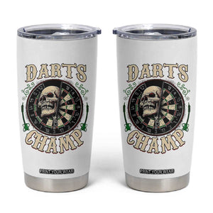 Skull Dartboard Retro Vintage Tumbler Cup Darts Player Champion Gift TS12 White Print Your Wear
