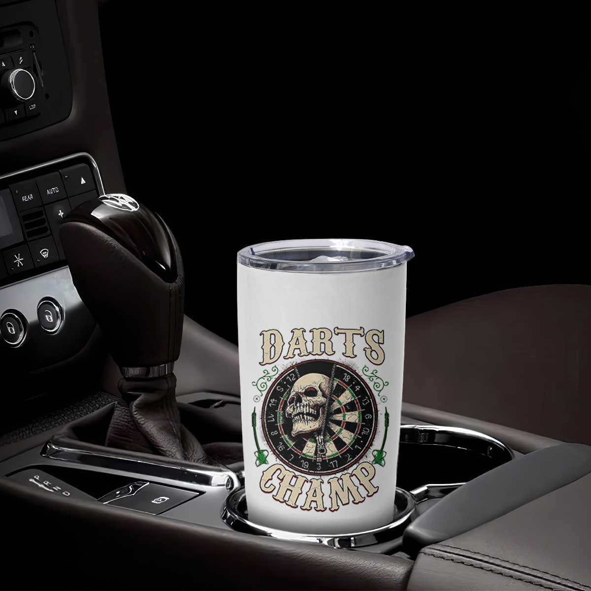 Skull Dartboard Retro Vintage Tumbler Cup Darts Player Champion Gift TS12 Print Your Wear