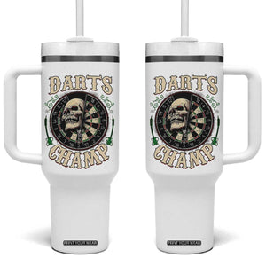 Skull Dartboard Retro Vintage Tumbler With Handle Darts Player Champion Gift TS12 One Size: 40 oz White Print Your Wear