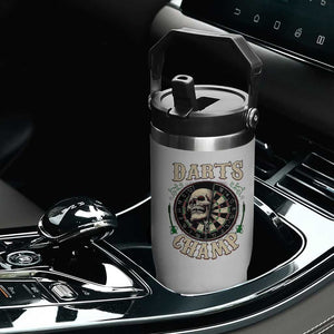 Skull Dartboard Retro Vintage Flip Straw Tumbler Darts Player Champion Gift TS12 Print Your Wear