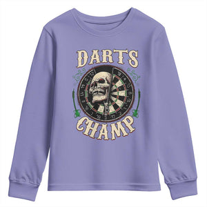 Skull Dartboard Retro Vintage Youth Sweatshirt Darts Player Champion Gift TS12 Violet Print Your Wear