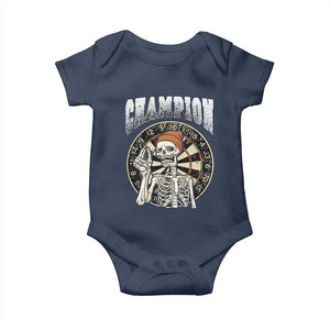 Gothic Skull Dart Master Baby Onesie Funny Skeleton Dartboard Champion Gift TS12 Navy Print Your Wear