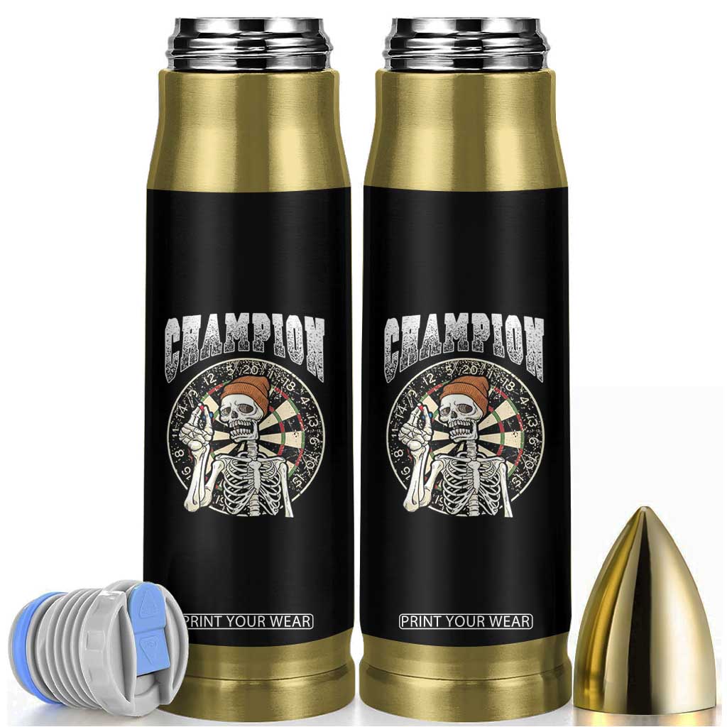 Gothic Skull Dart Master Bullet Tumbler Funny Skeleton Dartboard Champion Gift TS12 Black Print Your Wear