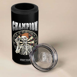 Gothic Skull Dart Master 4 in 1 Can Cooler Tumbler Funny Skeleton Dartboard Champion Gift TS12 Print Your Wear