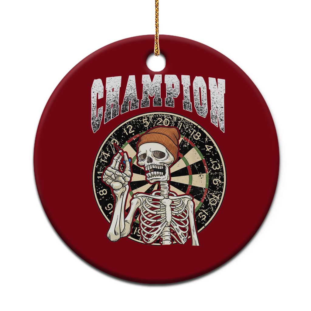 Gothic Skull Dart Master Ceramic Ornament Funny Skeleton Dartboard Champion Gift TS12 1pc Red Print Your Wear