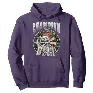 Gothic Skull Dart Master Hoodie Funny Skeleton Dartboard Champion Gift TS12 Purple Print Your Wear