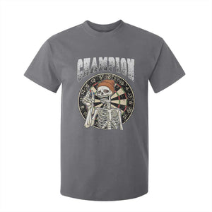 Gothic Skull Dart Master T Shirt For Kid Funny Skeleton Dartboard Champion Gift TS12 Charcoal Print Your Wear