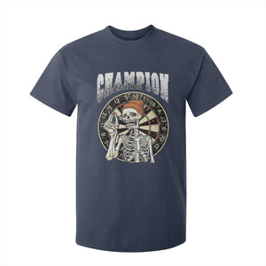 Gothic Skull Dart Master T Shirt For Kid Funny Skeleton Dartboard Champion Gift TS12 Navy Print Your Wear