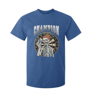 Gothic Skull Dart Master T Shirt For Kid Funny Skeleton Dartboard Champion Gift TS12 Royal Blue Print Your Wear